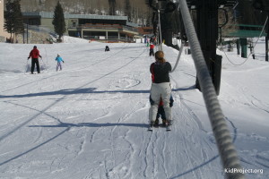 Rope Tow with kids at Alta ski resort
