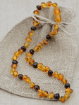 Amber teething necklace for baby