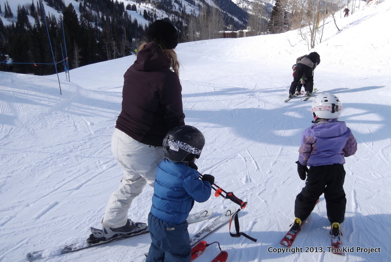 skiing with kids