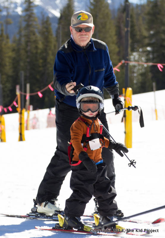 Kids skiing with Edgie Wedgie