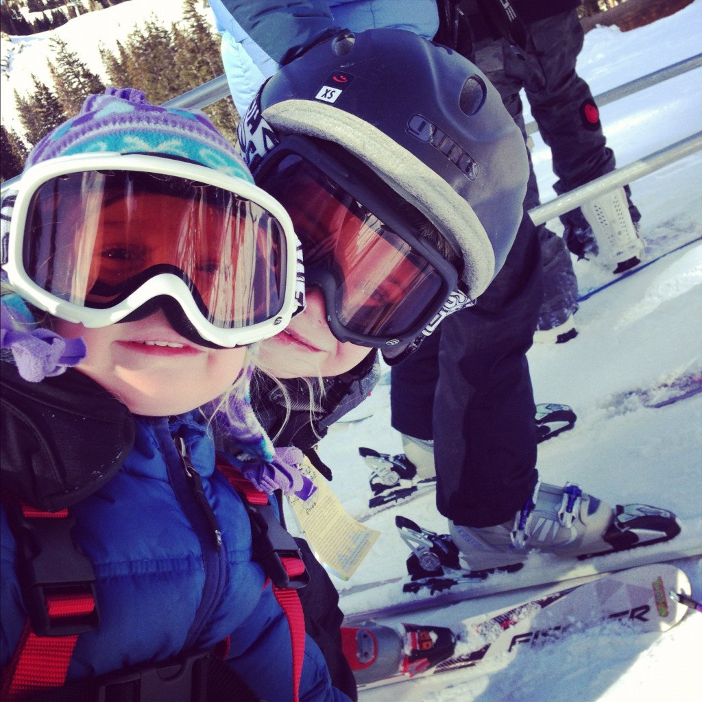 teaching kids to ski with ski harness