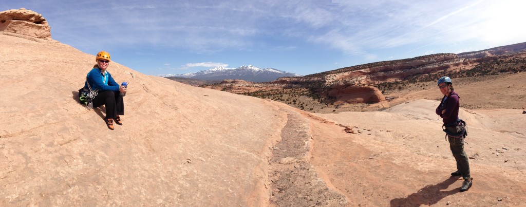 snacking at the top of Looking Glass