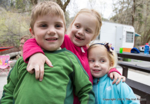 camping with three kids