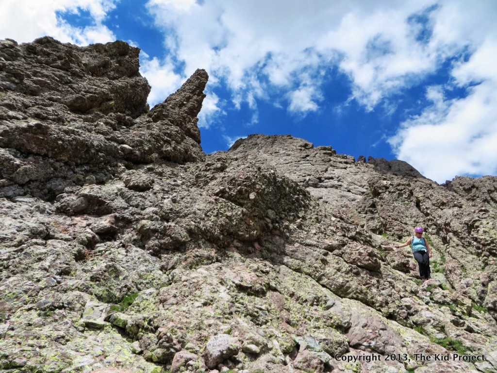 Descending Crestone Needle the wrong way