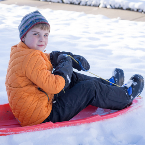 boy in the snow