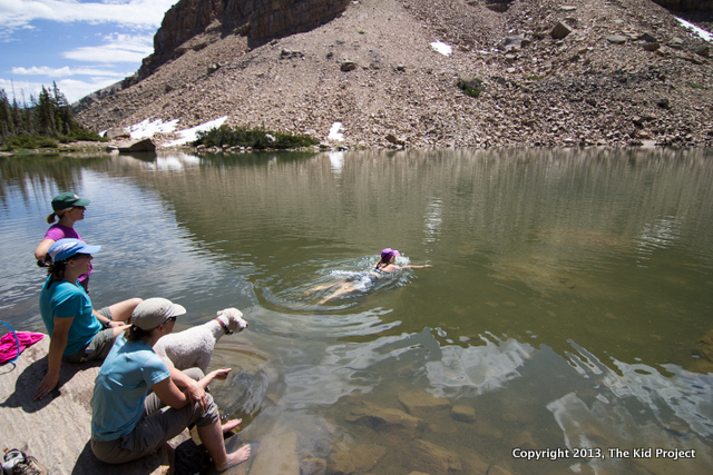 swimming in alpine lakes, utah