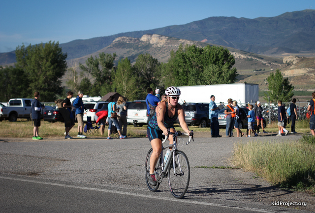 Biking at Echo Tri, triutah