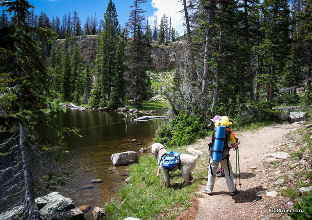 Family Backpacking to Clyde Booker Lake High Uinta Range UT the kid project