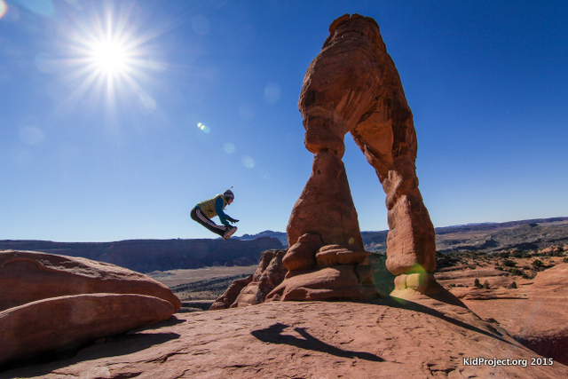 Finding your inner kid at Delicate Arch
