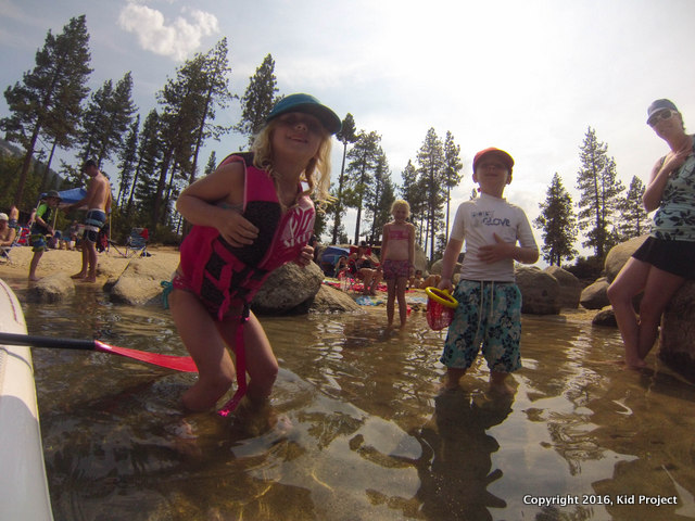 playing at Sand Harbor State Park, NV