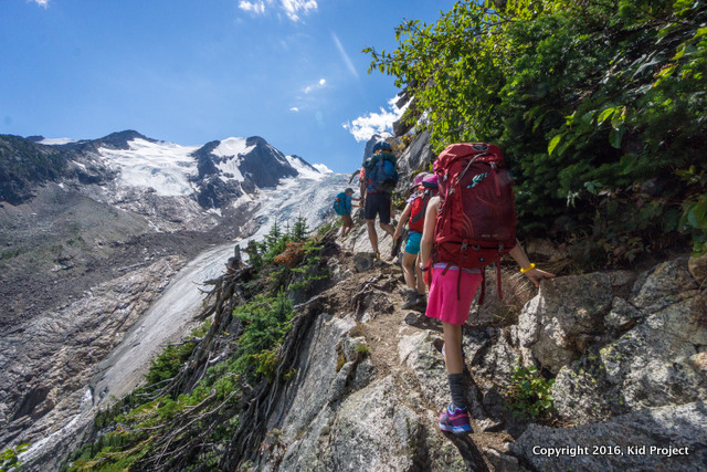 hiking Bugaboos with kids - backpacking