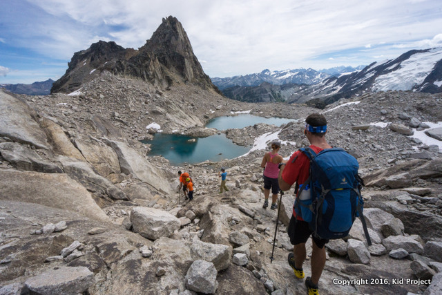 Descending back towards Applebee Dome and campground