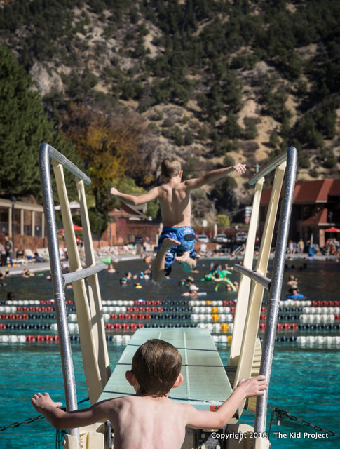 Glenwood Hot Springs, family swim, Colorado