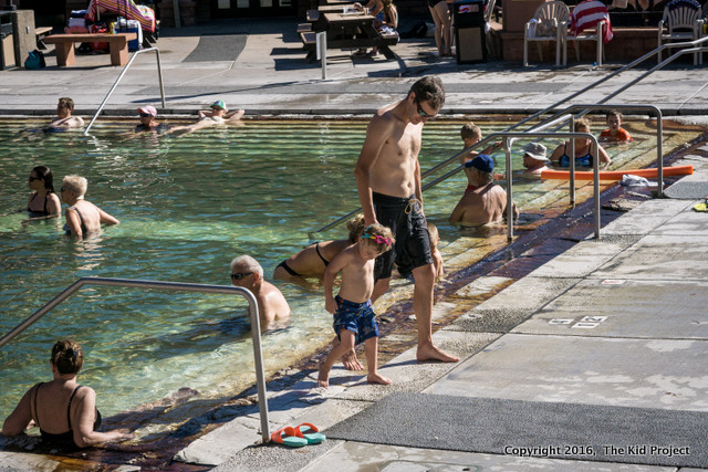 Glenwood Hot Springs, family swim, Colorado