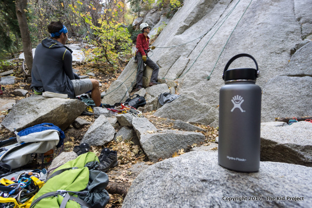 hydroflask, climbing