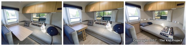 Airstream Safari sleeping and desk