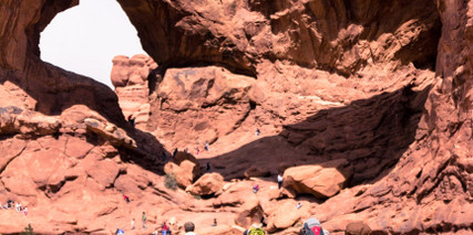 hiking in Arches National Park