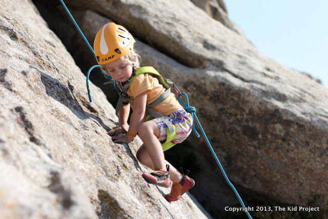 toddler rock climbing