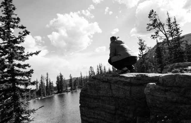 silhouette over a lake, full res