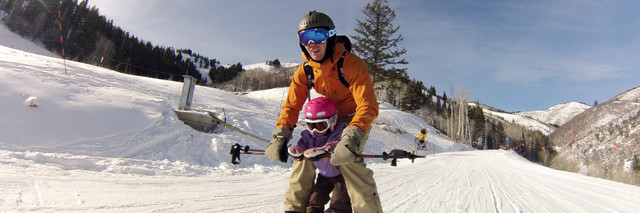 Skiing with young kids at Canyons Resort