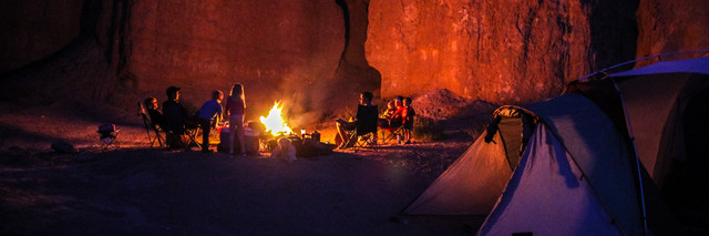 Campfires on BLM land, southern Utah