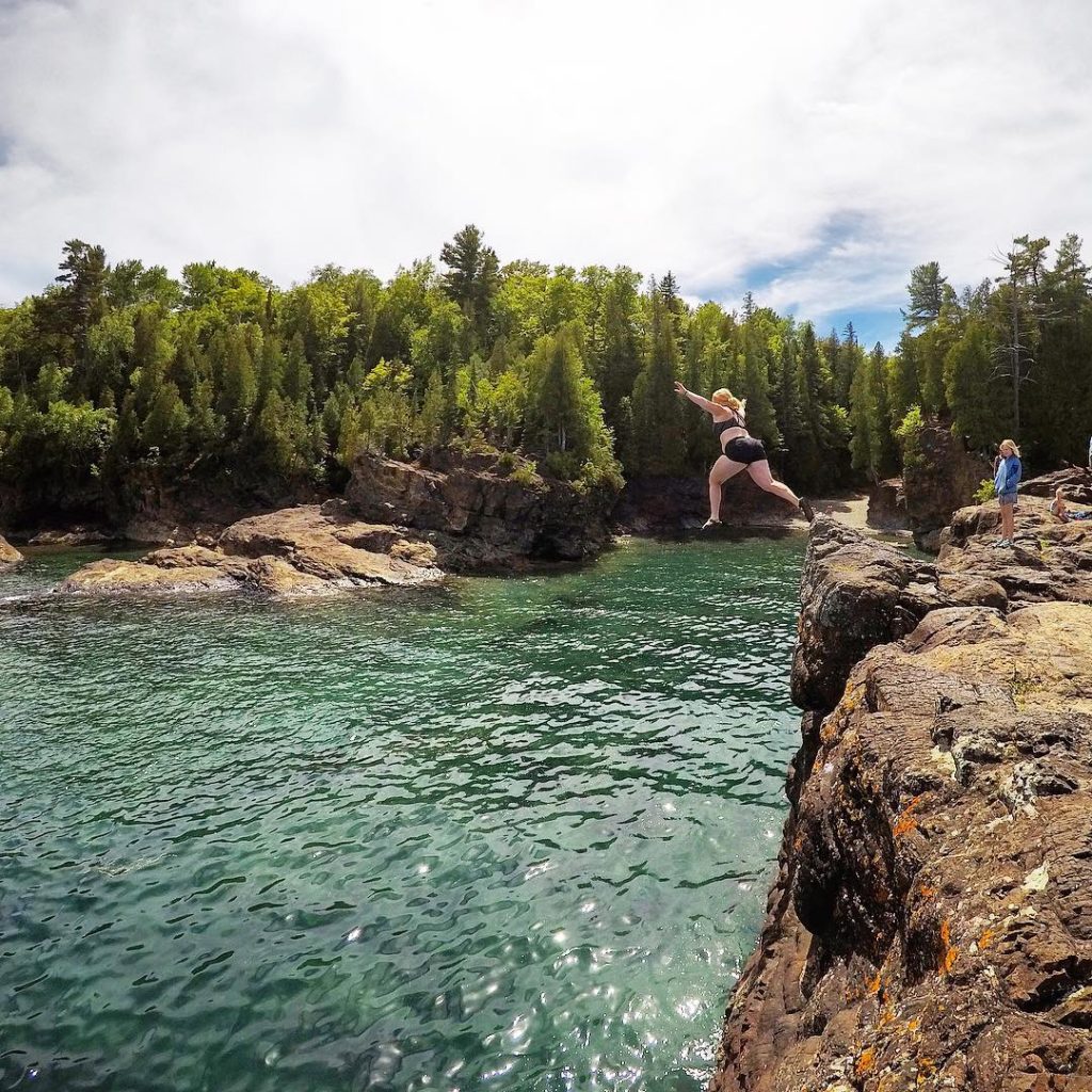 Cliff Jumping Black Rocks, Presqueisle